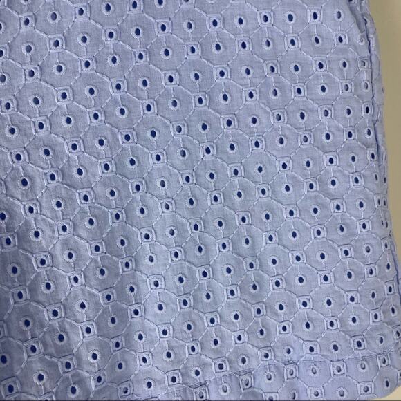 Loft purple periwinkle eyelet embroidered cottagecore romantic shorts 6 - Picture 3 of 7